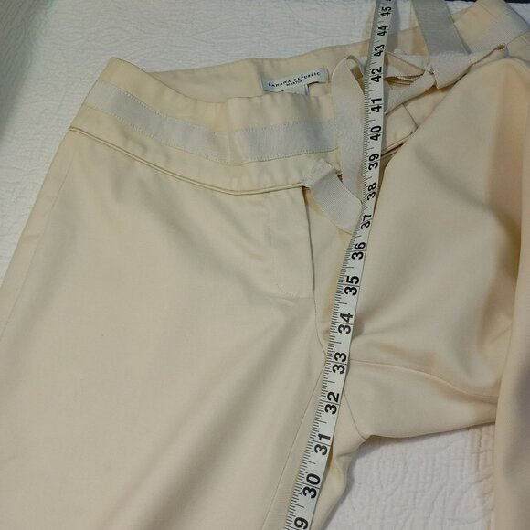 Banana Republic Martin Pants Wool and Silk Blend Womens Beige Wide-Leg Size 4 - Picture 10 of 12